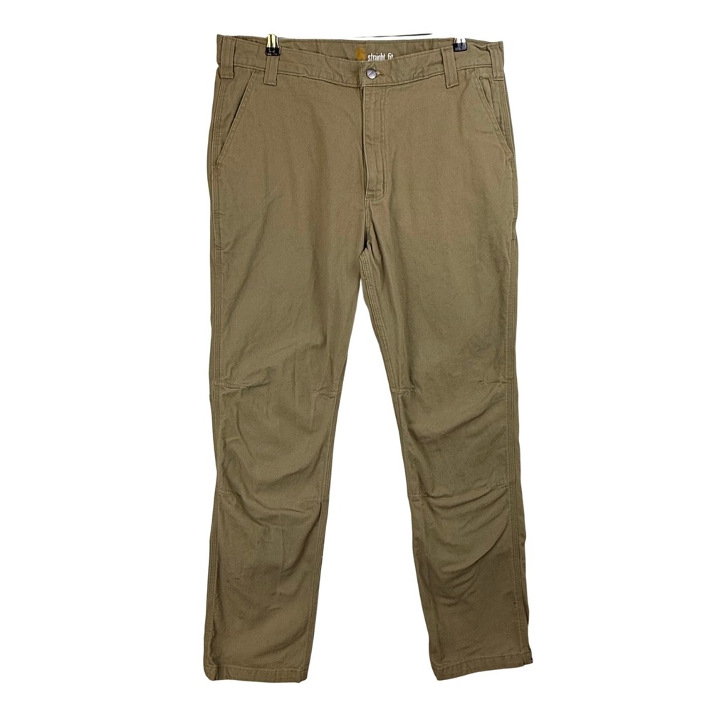 Carhartt SLIM TAPERED RIGBY DUNGAREE Straight Men's DARK Khaki Pants MEN 38x34‎